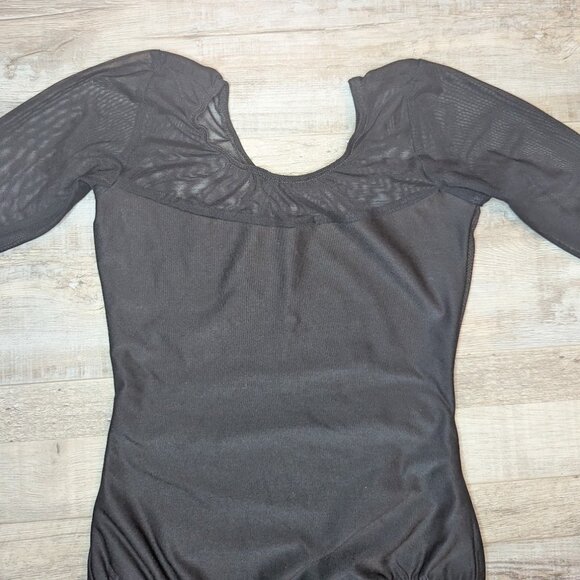 Just Dance Customs * Black Mesh Leotard * Child Medium - Picture 3 of 8